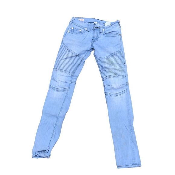 True Religion Jeans Size 27 ROCCO Relaxed Skinny Blue - Picture 3 of 8